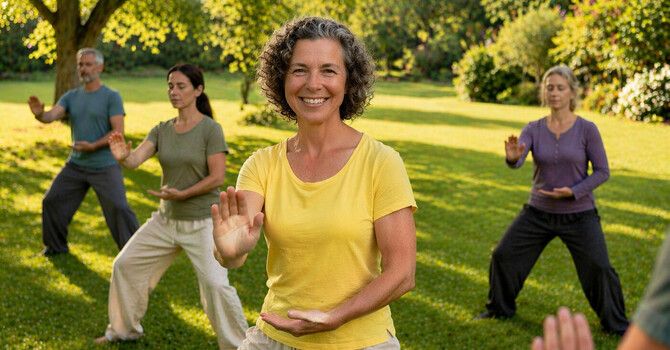 Welcome the Morning with Outdoor Qi Gong and Tai Chi with Andrea